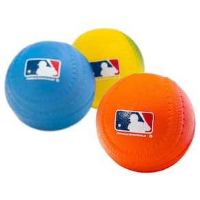 Pacote com 3 bolas de beisebol de espuma Franklin Sports Soft Practice Kids