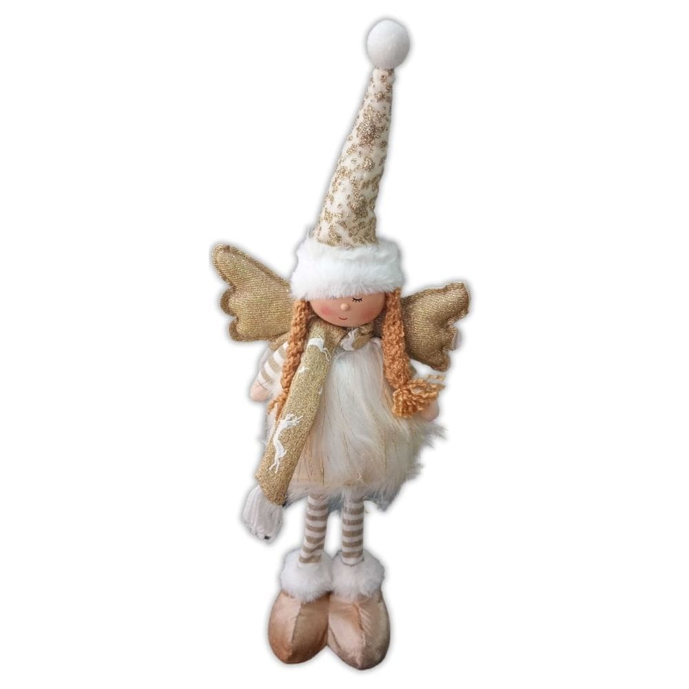 Boneco Anjo Menina Em Pé De Natal - 52cm