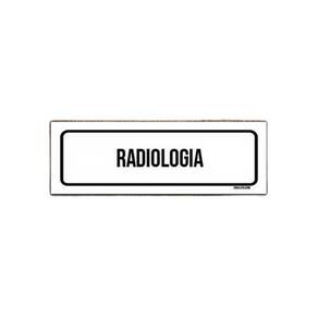 Placa De Sinalização Setor - Radiologia 23X9
