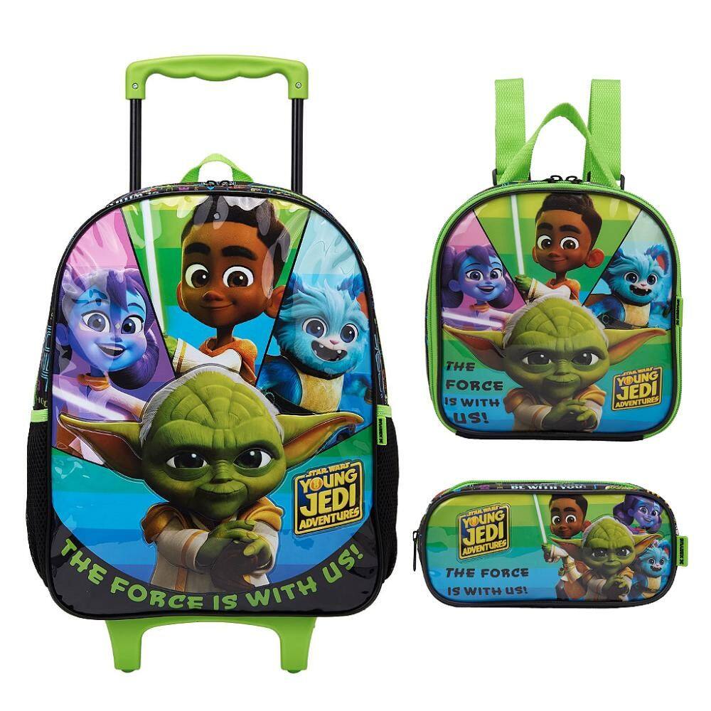 Kit Mochila Lancheira Estojo Xeryus Star Wars X Preto