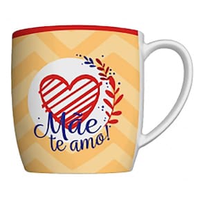 Caneca Feminina 360ml Mãe Porcelana 401141 - Allmix