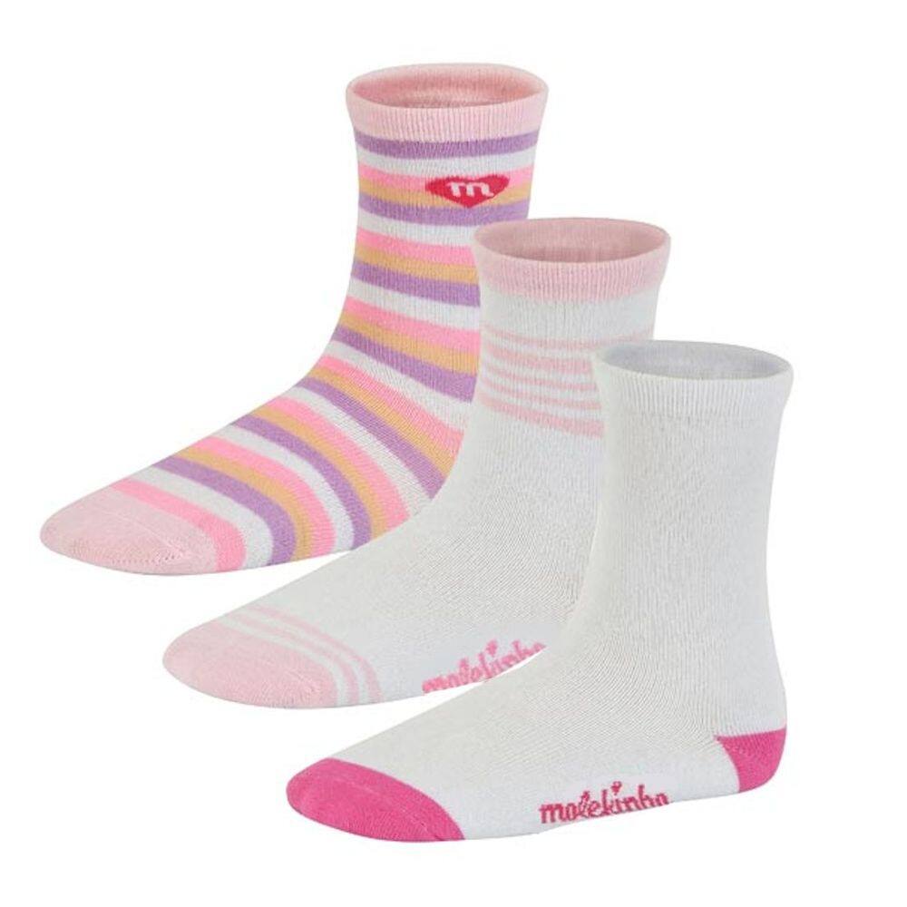 Kit 3 Pares de Meias Infantil Menina Estampada Molekinha