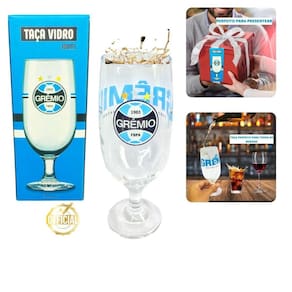 Taça Tulipa Vidro 300Ml Reforçado Cerveja Vinho Chopp Time