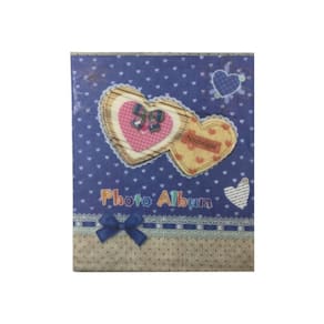 Álbum De Fotos Com 40 Fotos 10X15Cm Coração Azul Ss649