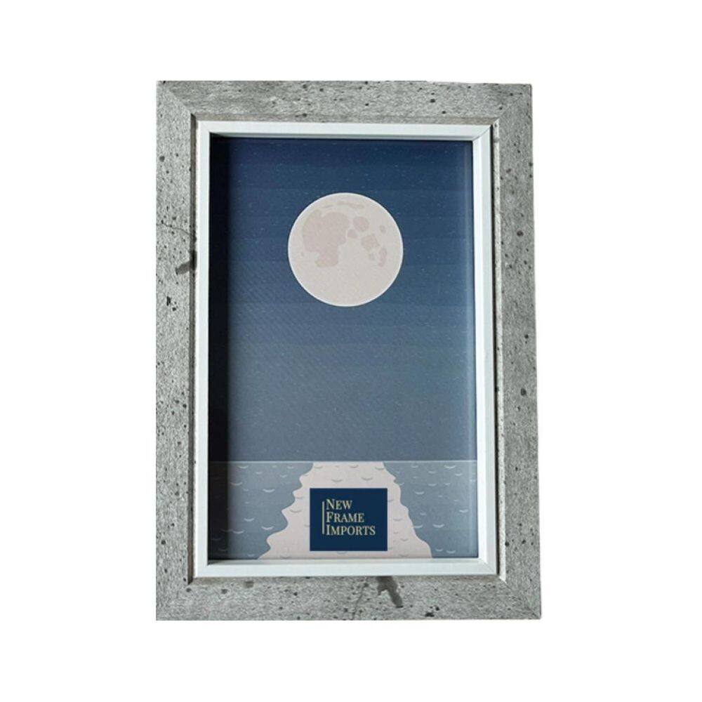 Porta Retrato Cinza Texturizado Mdf Square 10X15