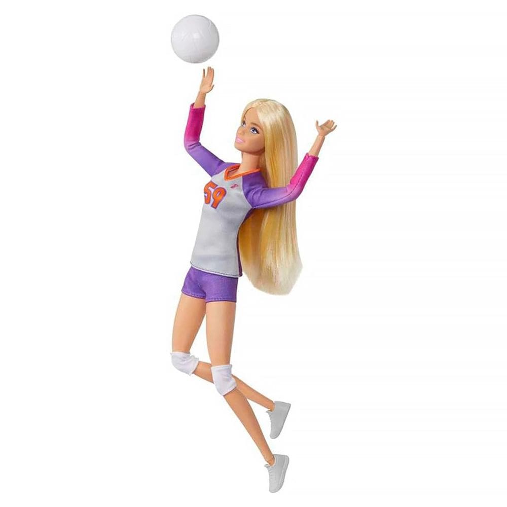 Boneca Barbie Sports Jogadora de Volei HKT71 HKT72 - Mattel