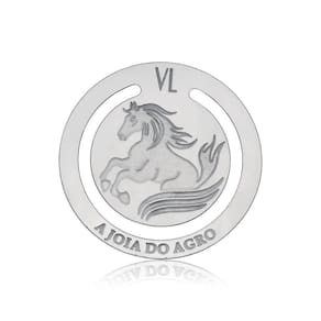 Marcador De Páginas Cavalo Empinando Em Aço Inox