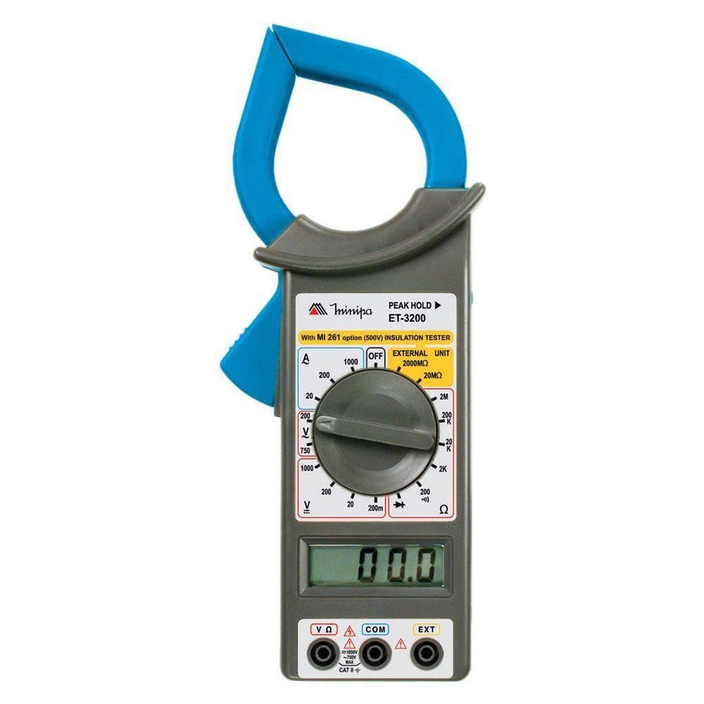 Alicate Amperimetro Digital Minipa Et-3200 Cat Ii 1000v