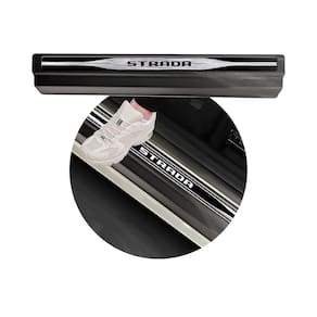 Jogo Soleira Premium Elegance Fiat Strada 2020 2021 Cabine Simples - 2 Portas ( Vinil + Resinada 8 Peças )