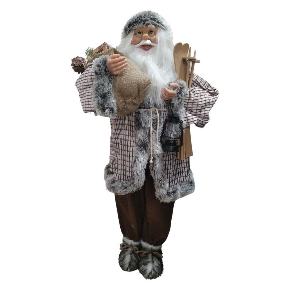 Boneco Papai Noel em Pé com Ski - 110cm