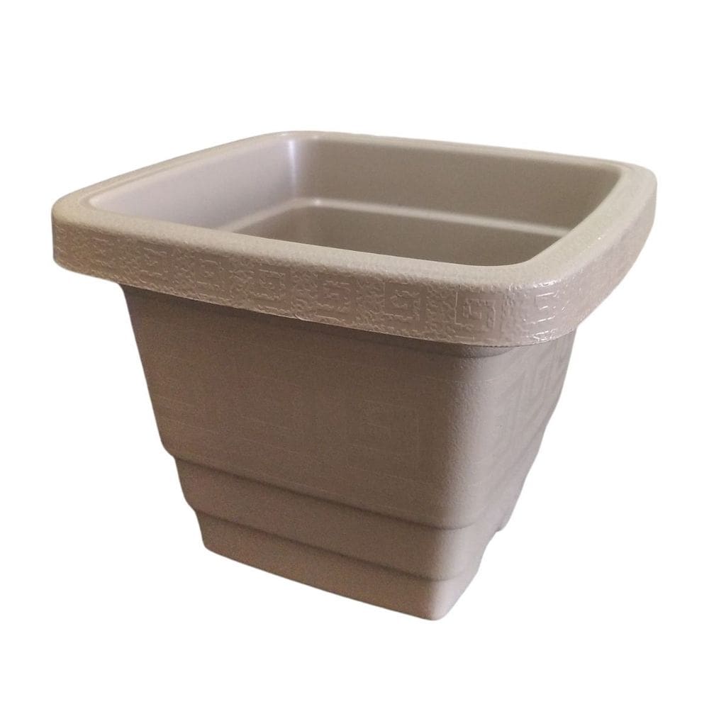 Vaso Quadrado 650ml Areia - 12cm x 9cm