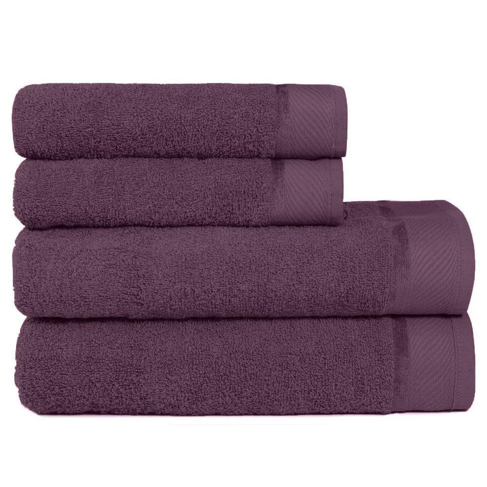 Jogo De Toalha Banhão 4 Peças Eleganz Lmpeter Purpura