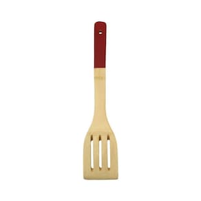 Espátula Vazada Bambu 30x6cm Ck3484 Vermelho Clink