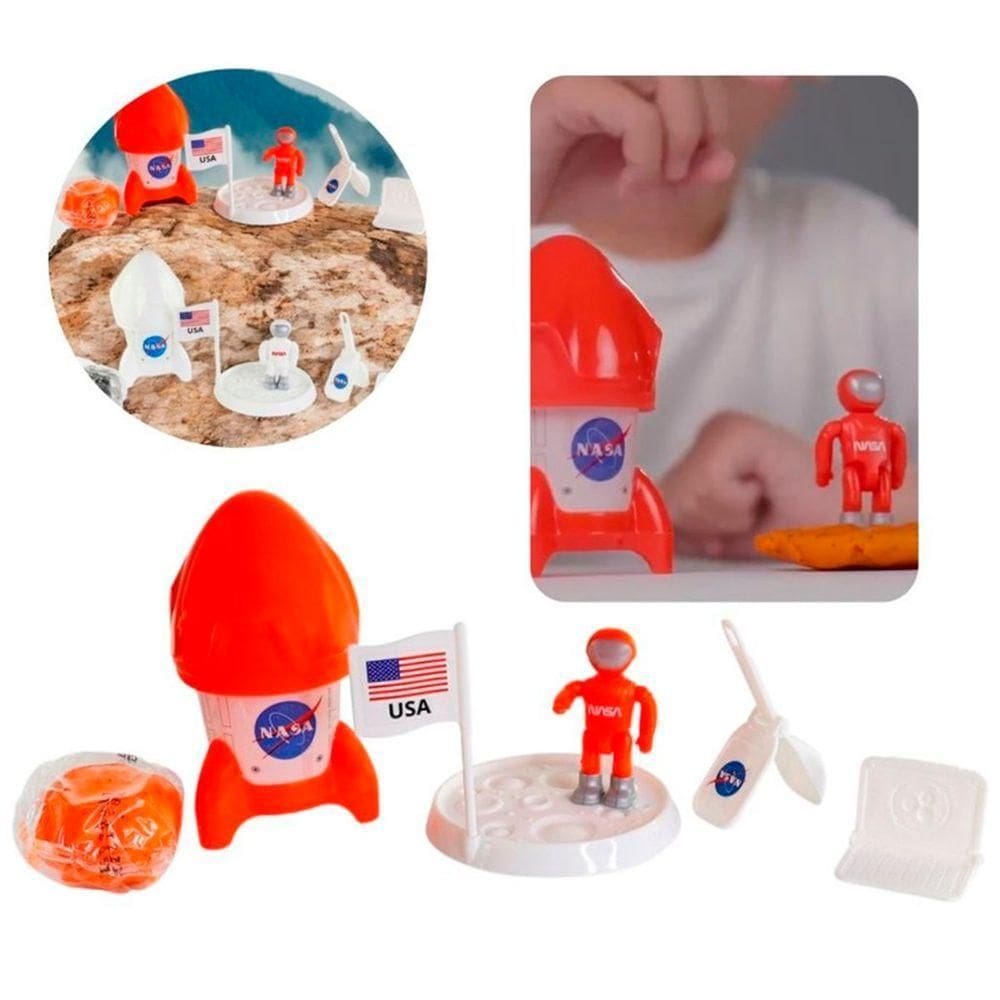 Kit Foguete Massa De Modelar E Acessórios Articuláveis Nasa