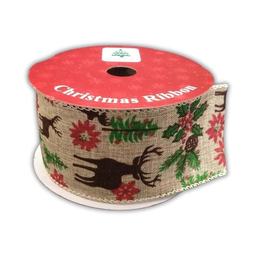 Fita de Natal Rena Natalina 6,3cm - 9 metros
