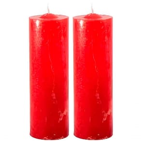 Kit 6 Velas 7 Dias Votiva Clássica Vermelha Decorativa 15cm