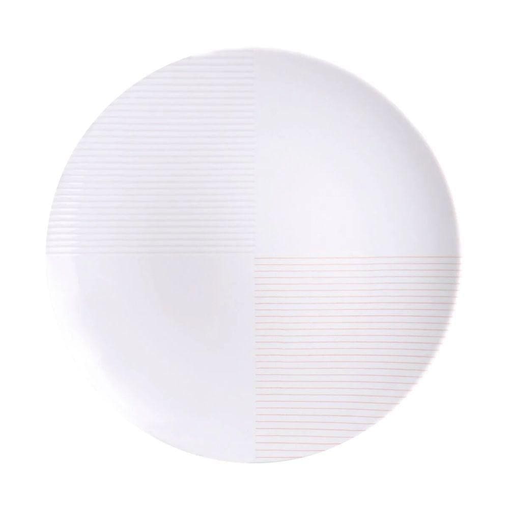 Prato Raso 28cm Grid Porcelana Estampado Tramontina