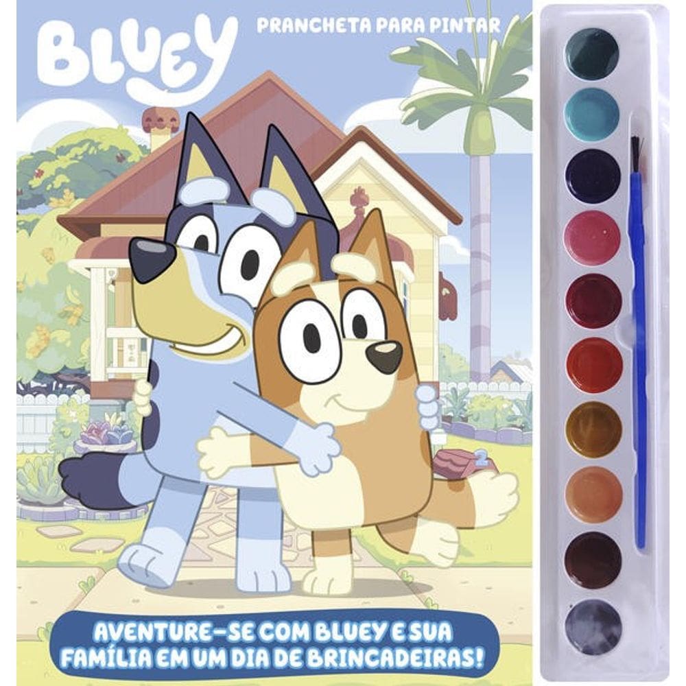 Livro Para Pintar com Aquarela - Bluey