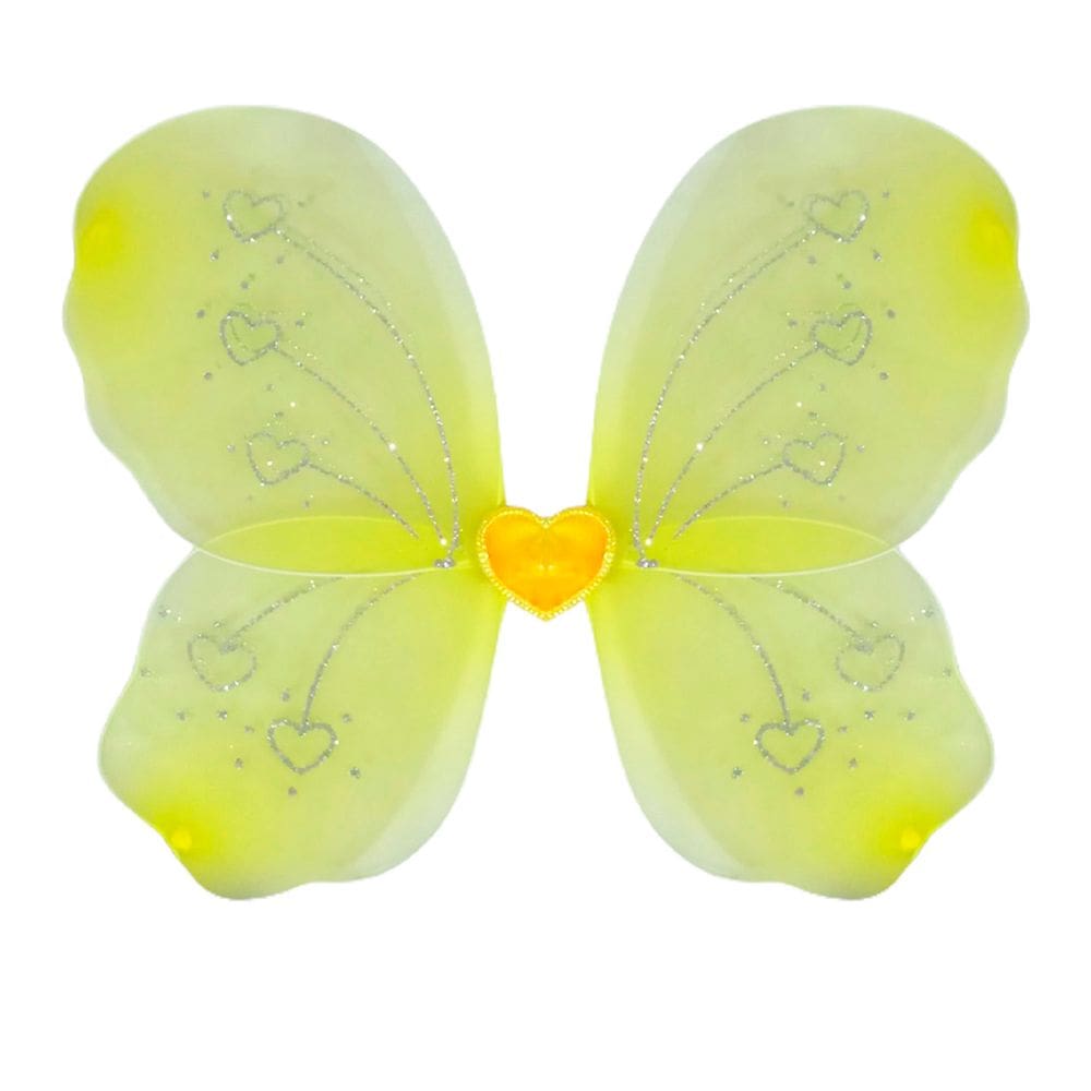 Asa de Borboleta Amarelo com Glitter