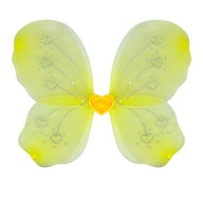 Asa de Borboleta Amarelo com Glitter