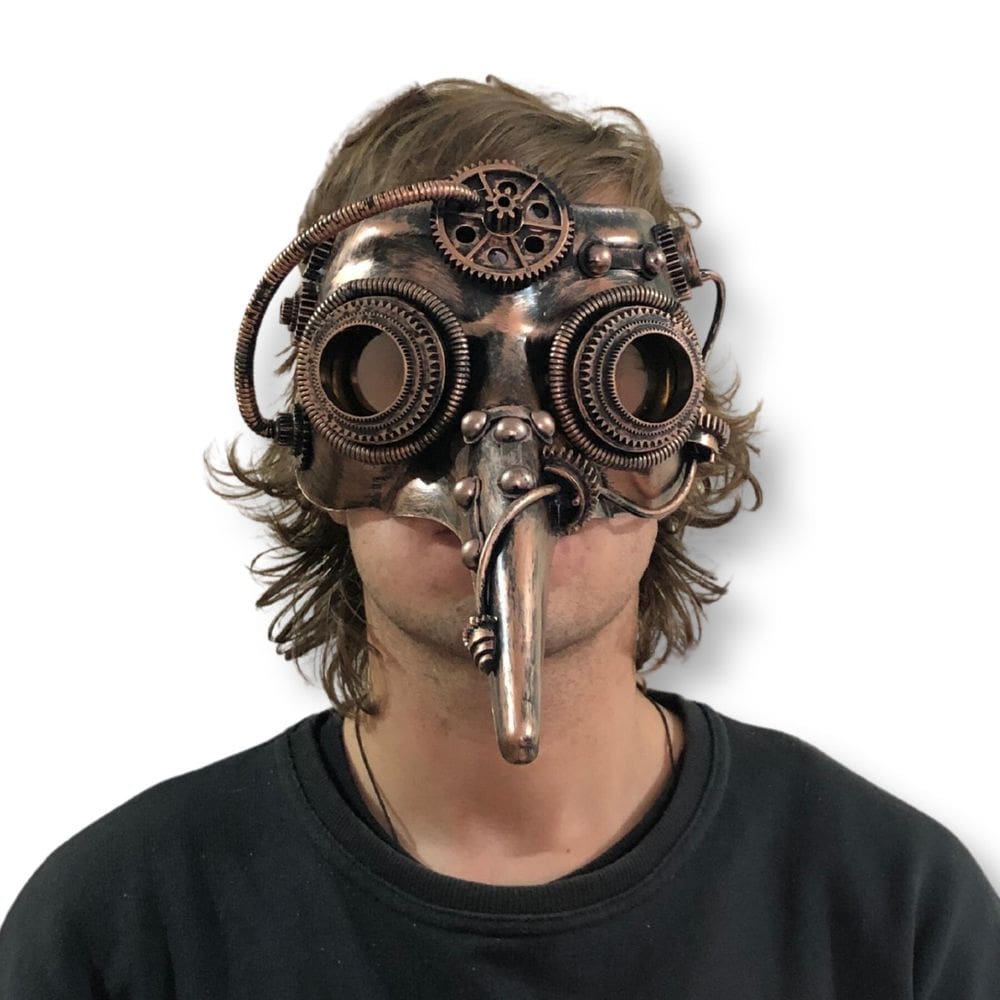 Máscara Dourada Steampunk Peste Negra