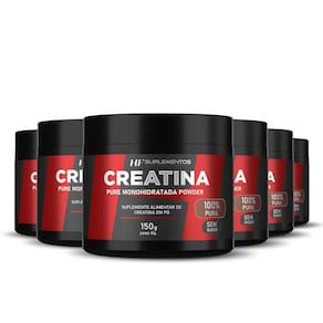6X Creatina Em Pó 3G Pura Hf Suplementos 150G