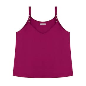 Blusa Feminina Alça Cetim Plus Size