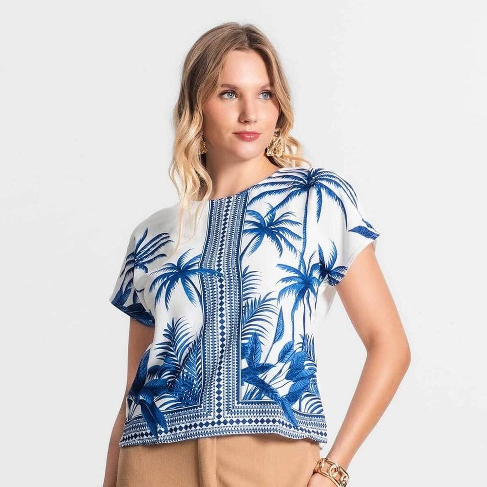 Blusa Feminina Poly Estampada Endless