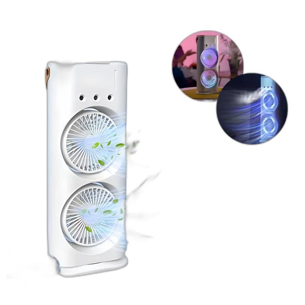 Climatizador De Ar Duplo Rgb Com  E Bivolt