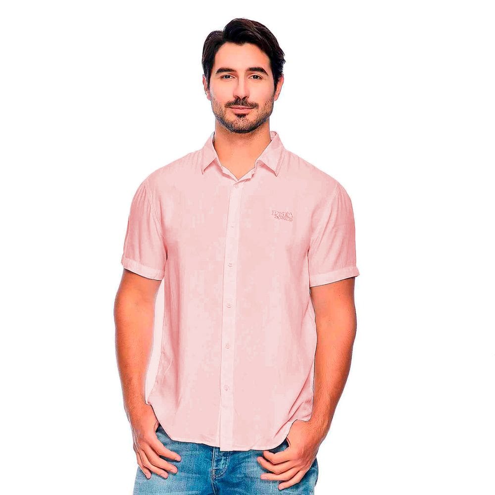 Camisa Social Masculina Red Nose Manga Curta