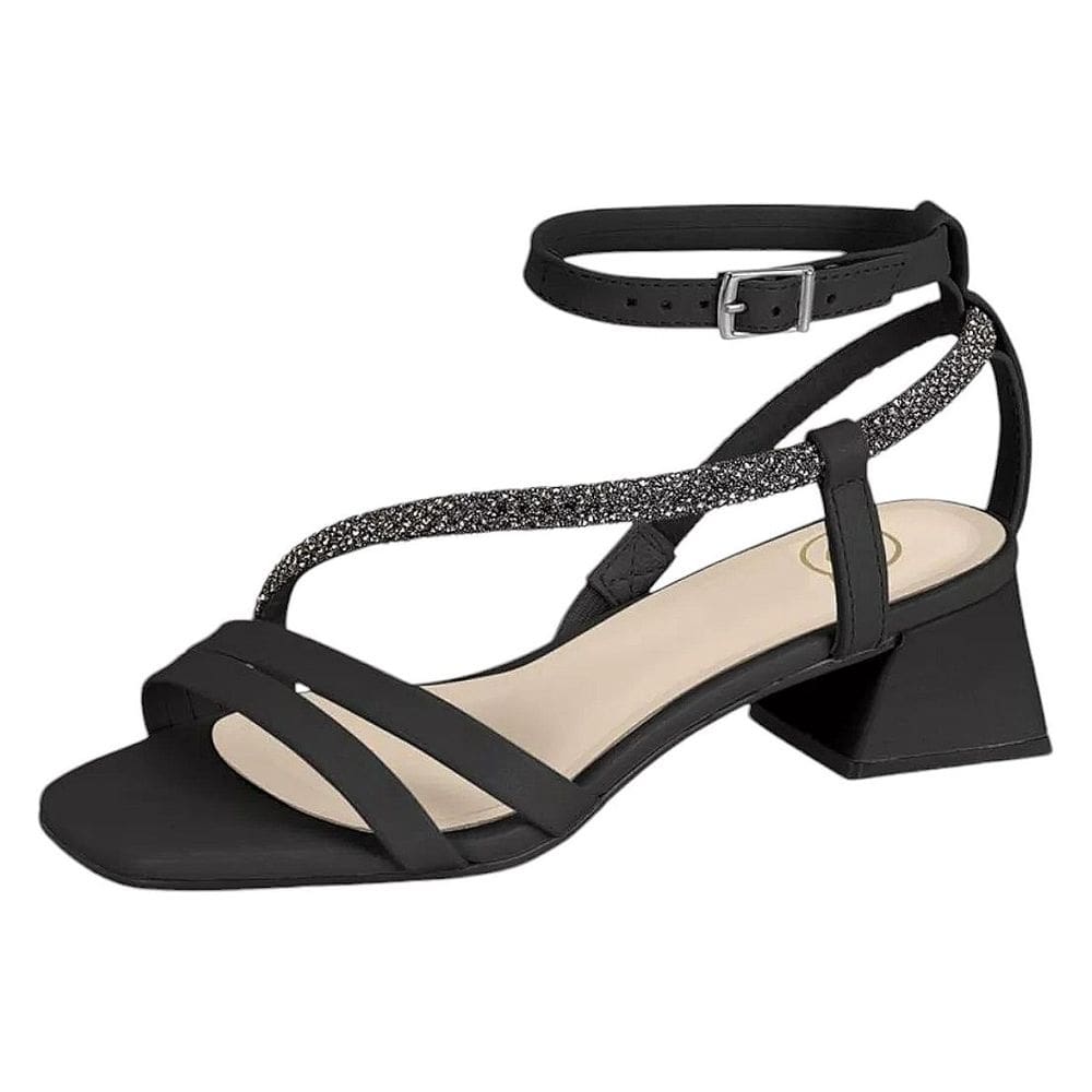 Sandália Infantil Menina Salto Bloco Brilhante Molekinha