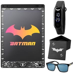 Lousa Magica Lcd + Oculos Sol + Caixa Prova Dagua Preto Batman Pulseira Ajustavel Qualidade Premium