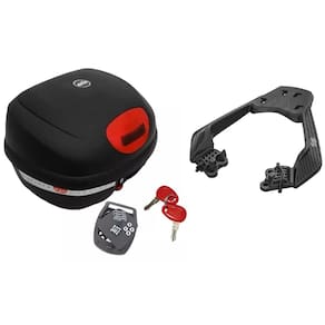 BAÚ MOTO 33L MONOLOCK GIVI E-33N + BAGAGEIRO SCAM Twister 300 Fiberforce Honda Cb 300f