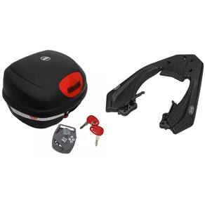 KIT BAÚ MOTO 33L MONOLOCK GIVI E-33N + BAGAGEIRO SCAM Cb Twister 250 2016 A 2022 FIBERFORCE