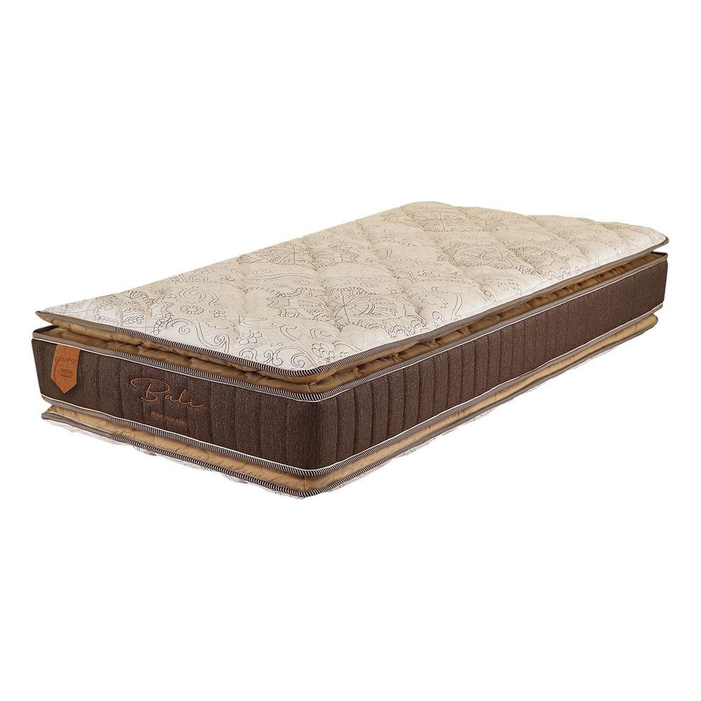 Colchão Solteiro 78X188X28 Bali Prorelax Molas Ensacadas Pillow Top Duplo - Marrom