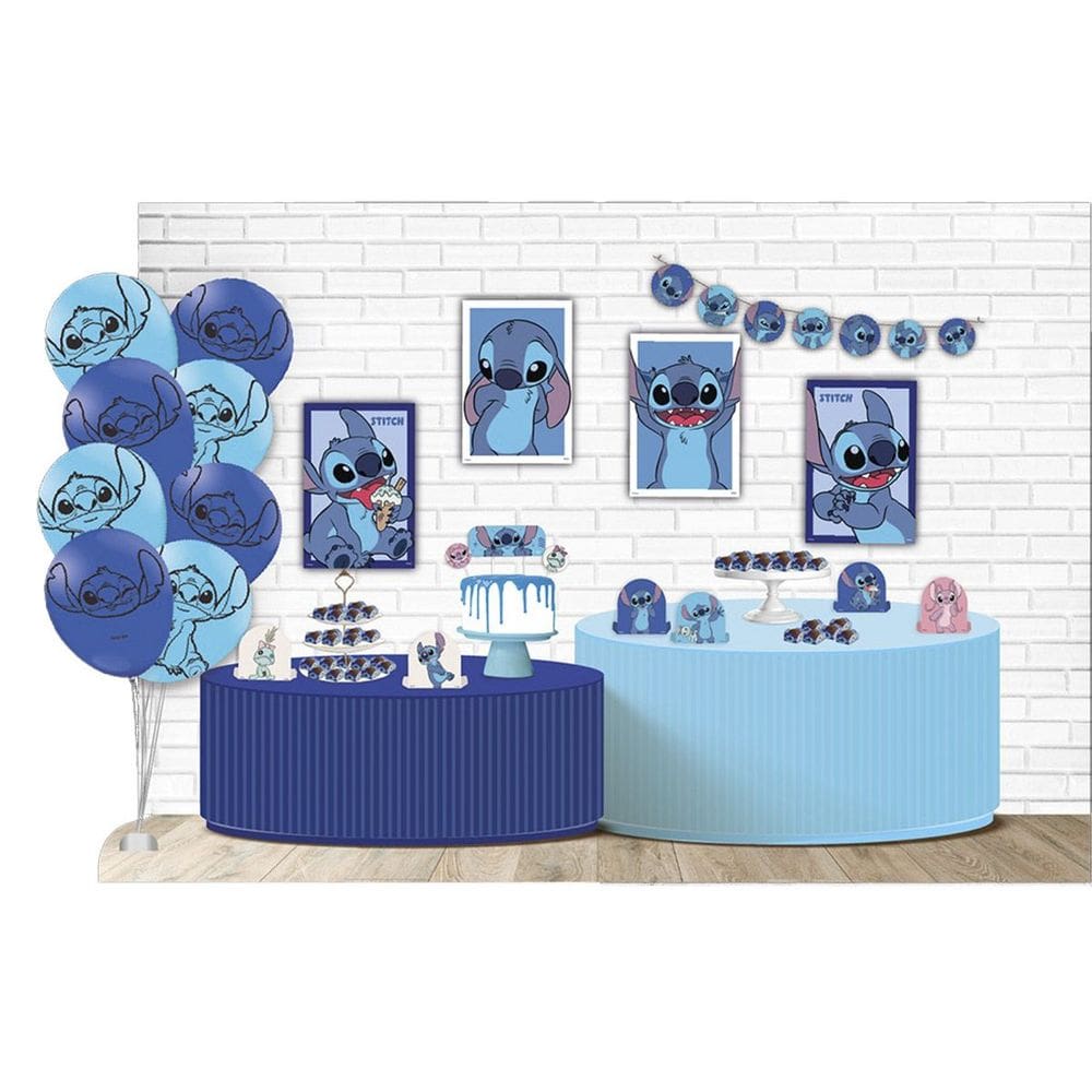 Kit Festa Stitch Decoração Aniversário - 62 Itens