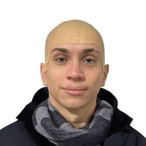 Peruca Cabeça Careca Látex Festas Cosplay