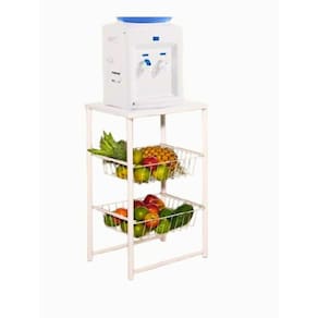 Fruteira branca de cozinha aramada base para bebedouro metal