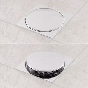 Ralo Click 15x15 Cm Inox Ideal para Uso em Boxes e Chuveiros em Geral Cromada Cromado