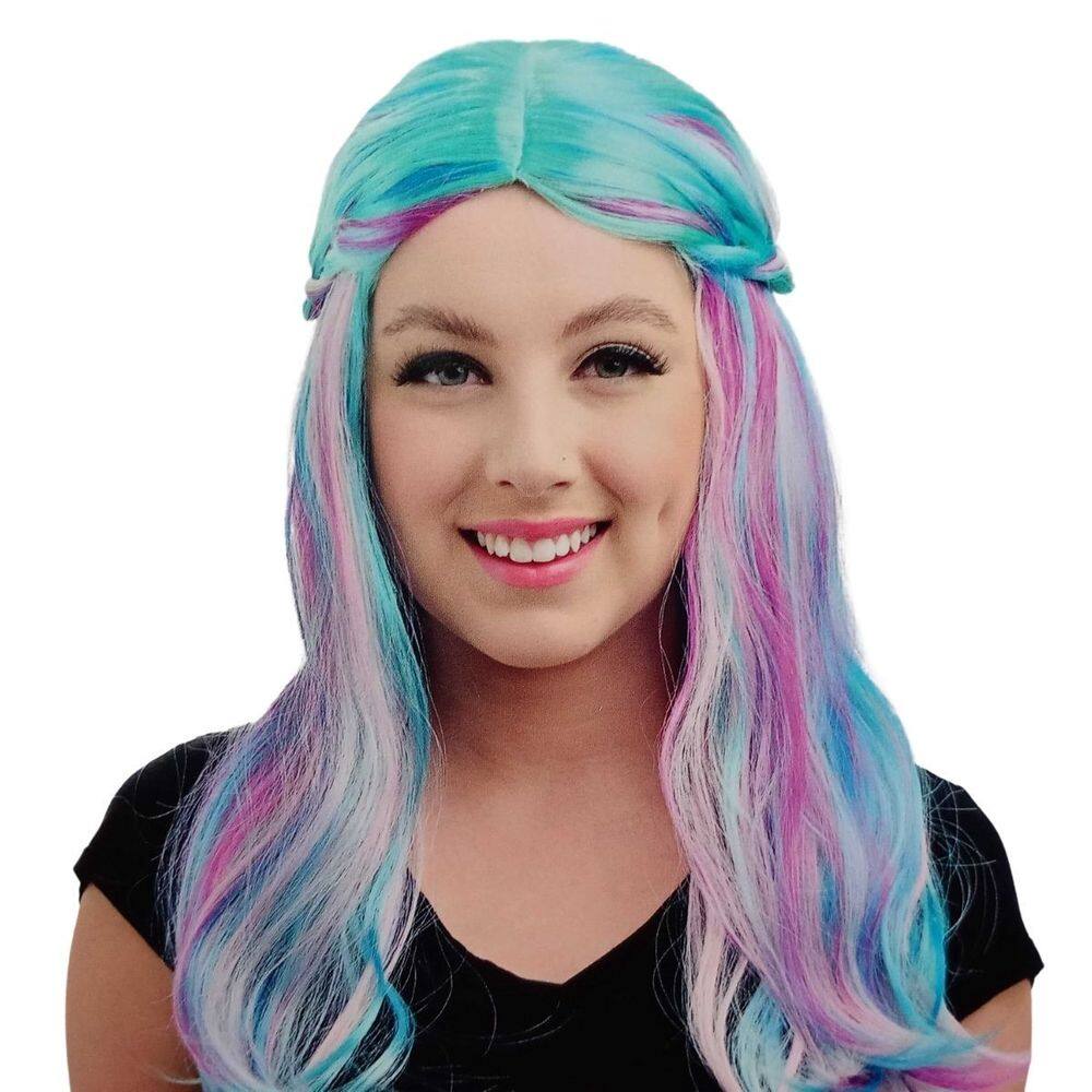 Peruca Longa Ella Multicolorido para Cosplay - 54cm