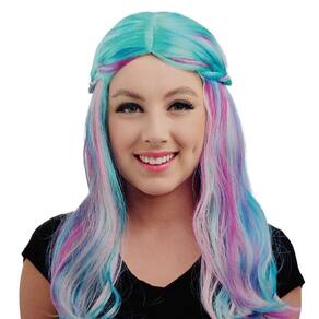 Peruca Longa Ella Multicolorido para Cosplay - 54cm