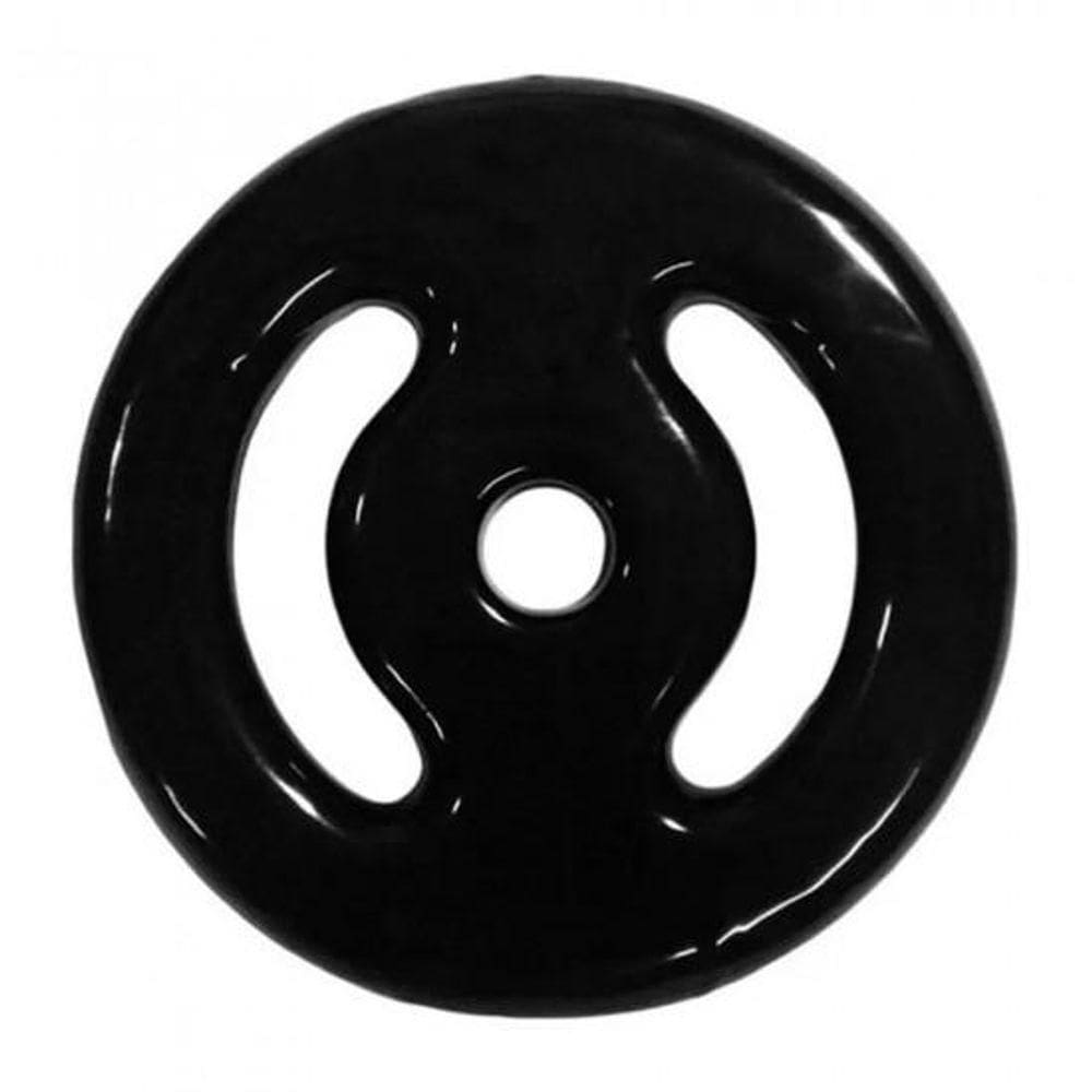 Anilha Emborrachada 3kg - Cor Preto