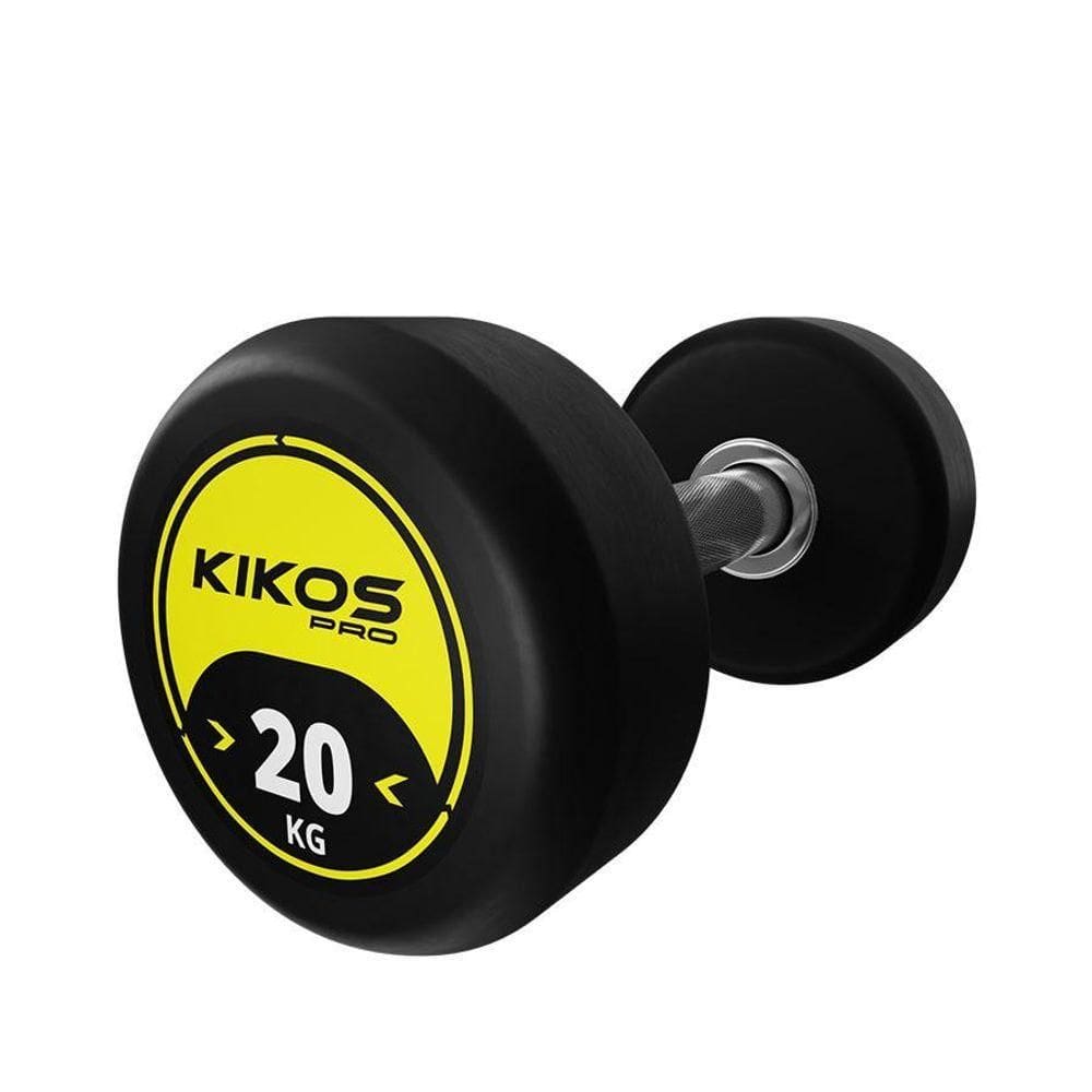 Dumbbell Rubber Kikos Pro 20kg - Preto