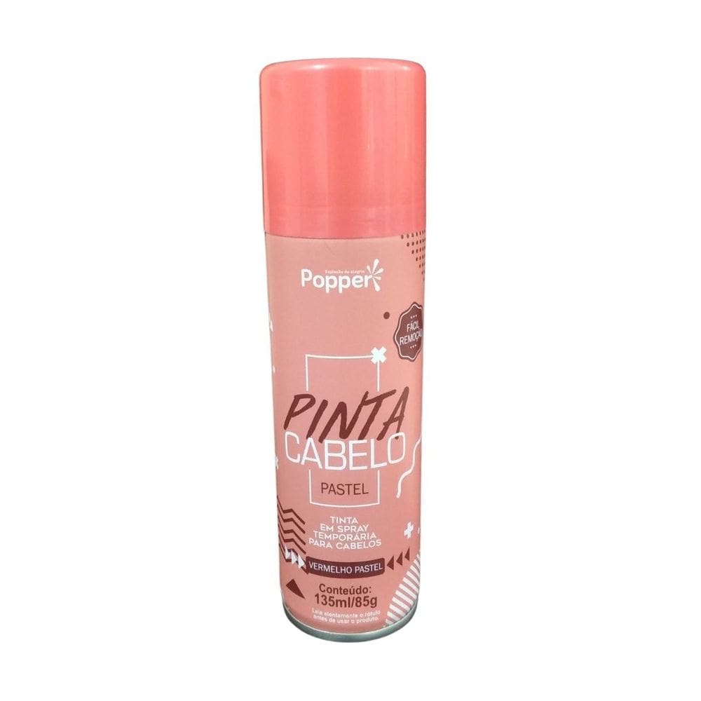 Tinta Temporária Vermelho Pastel para Cabelo - 135ml