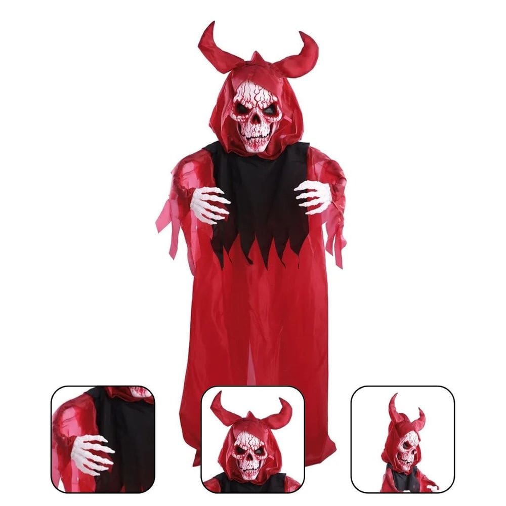 Boneco Caveira Agiel Halloween Com Som e Luz