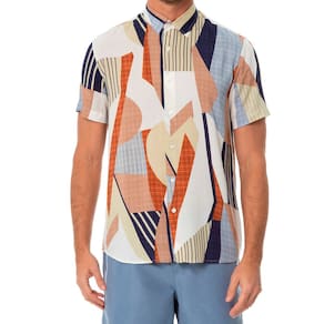 Camisa Masculina Broken Rules Manga Curta Floral