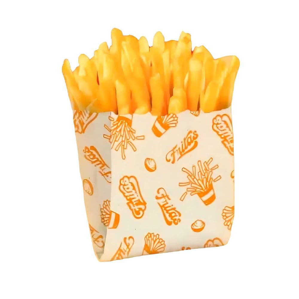 Embalagem de Papel Fritas 11cm x 10cm - 50 Unidades