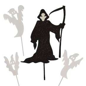 Topo de Bolo Hallowen Morte Fantasmas - 4 Itens