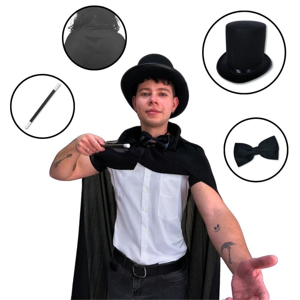 Kit Fantasia Mágico Adulto - 4 Itens