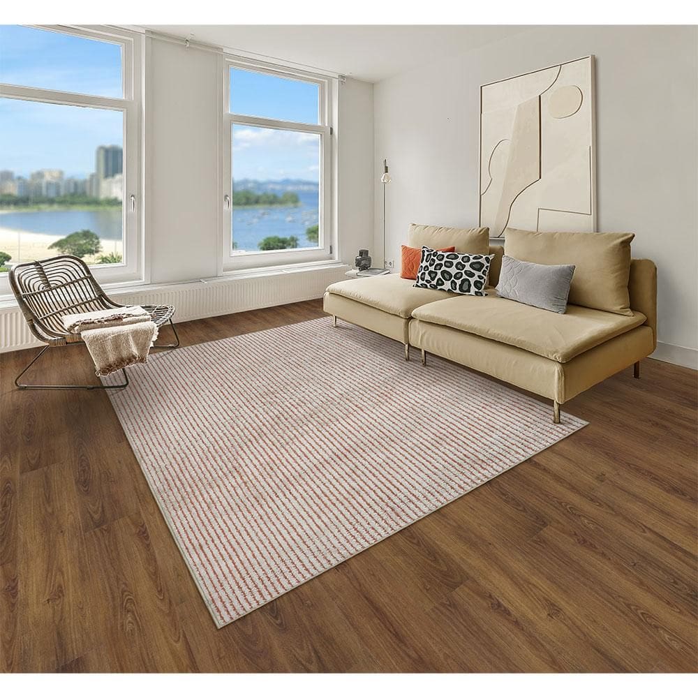 Tapete Para Sala Mariana Coral 1,00x1,50 São Carlos